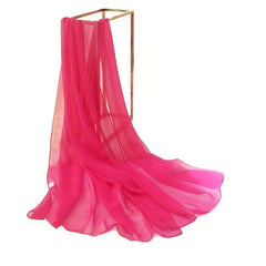 Solid Scarf Shawl Scarf Wrap Casual Polyester Head Wrap For Daily Decoration