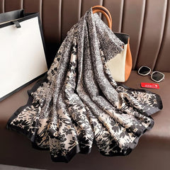 Abstract Graffiti Shawl Satin Sunscreen Windproof Head Wrap