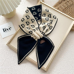 Knitted Letter D Neck Scarf Cold Weather Scarves For Women