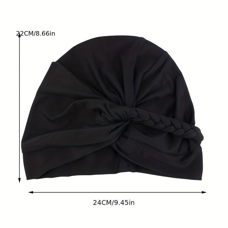 Bohemian Twist Braid Turban Hat Vintage Bandanna Head Scarf Casual Hijab
