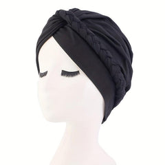 Bohemian Twist Braid Turban Hat Vintage Bandanna Head Scarf Casual Hijab