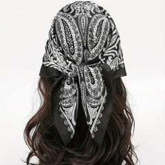 Paisley Print Bandana Silk Square Scarf Neckerchief Head Wrap