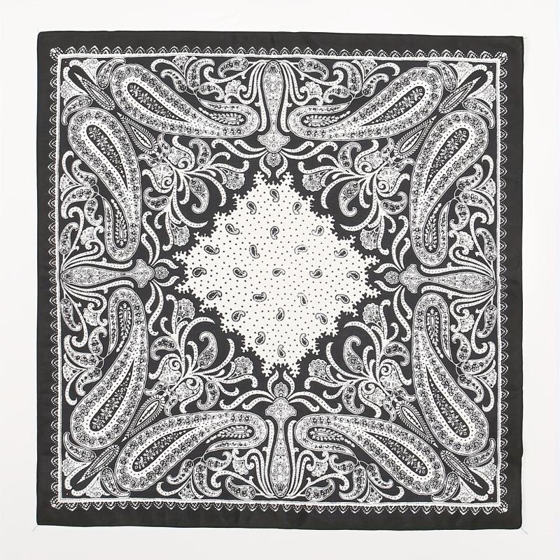 Paisley Print Bandana Silk Square Scarf Neckerchief Head Wrap