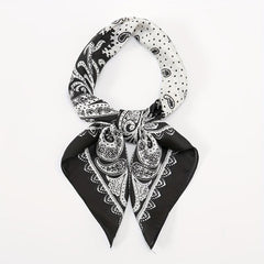 Paisley Print Bandana Silk Square Scarf Neckerchief Head Wrap