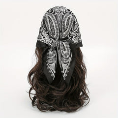 Paisley Print Bandana Silk Square Scarf Neckerchief Head Wrap