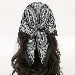 Paisley Print Bandana Silk Square Scarf Neckerchief Head Wrap