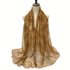 Tie Dye Print Voile Scarf Hijab Classic Double Thin Breathable Shawl