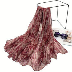 Tie Dye Print Voile Scarf Hijab Classic Double Thin Breathable Shawl