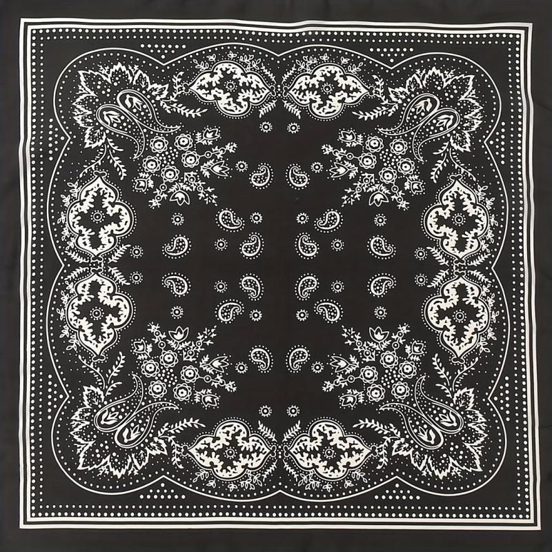Paisley Print Bandana Classic Square Scarf Neckerchief Hair Accessories