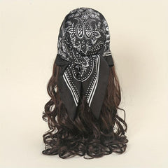 Paisley Print Bandana Classic Square Scarf Neckerchief Hair Accessories