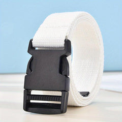 Men's Plastic Buckle Belt Sports Canvas Belt Outdoor Mountaineering Belt