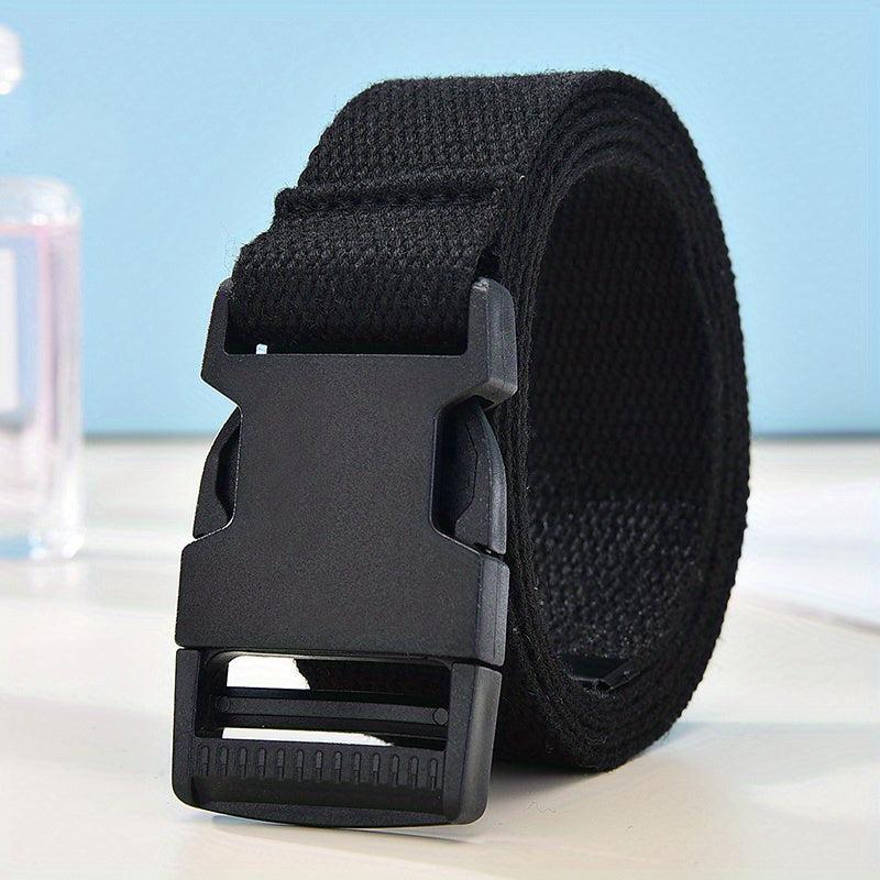 Men's Plastic Buckle Belt Sports Canvas Belt Outdoor Mountaineering Belt