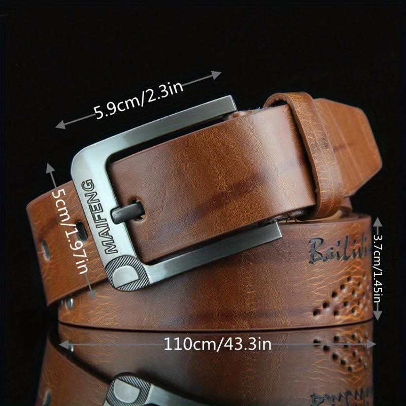Oval Rivet Belt Vintage Versatile Belt For Men