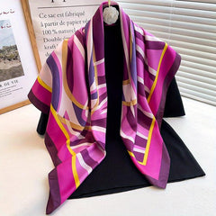 Geometric Large Square Scarf Windproof Headwrap Bandana