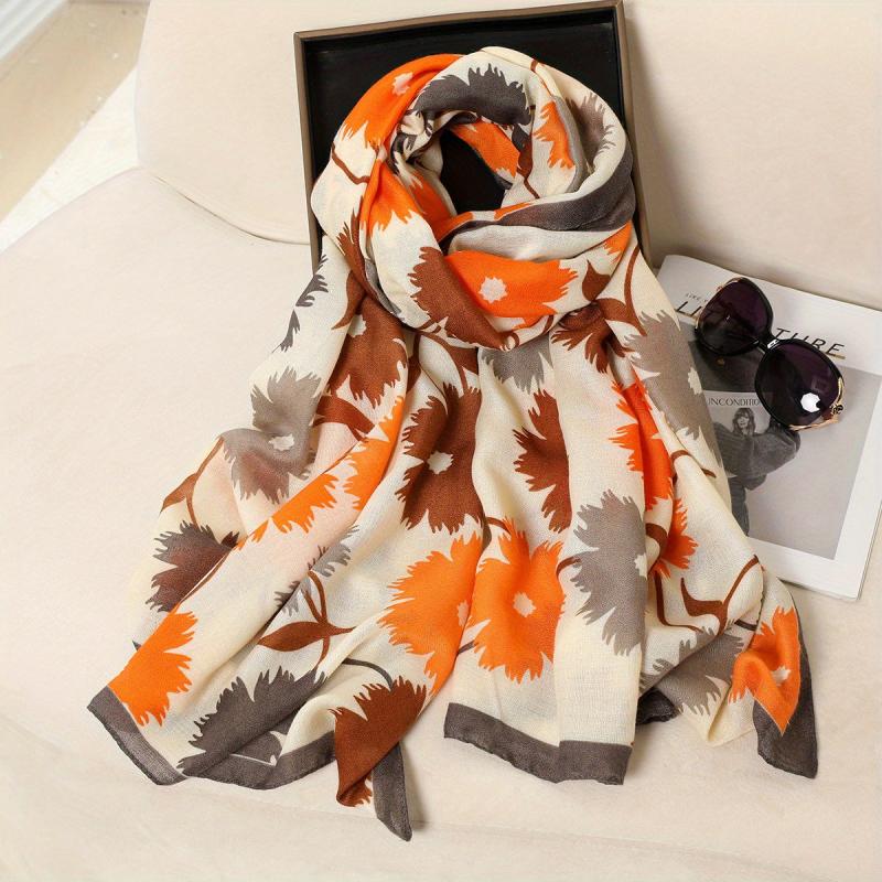 Bohemia Print Cotton Linen Scarf Geometric Flower Tassel Shawl