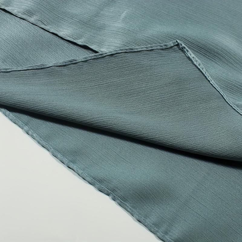 Pleated Silk Shawl Scarf Wrap Head Wrap for Daily Decoration - Mother's Gift