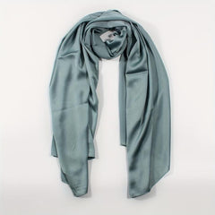 Pleated Silk Shawl Scarf Wrap Head Wrap for Daily Decoration - Mother's Gift