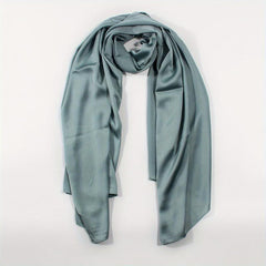 Pleated Silk Shawl Scarf Wrap Head Wrap for Daily Decoration - Mother's Gift