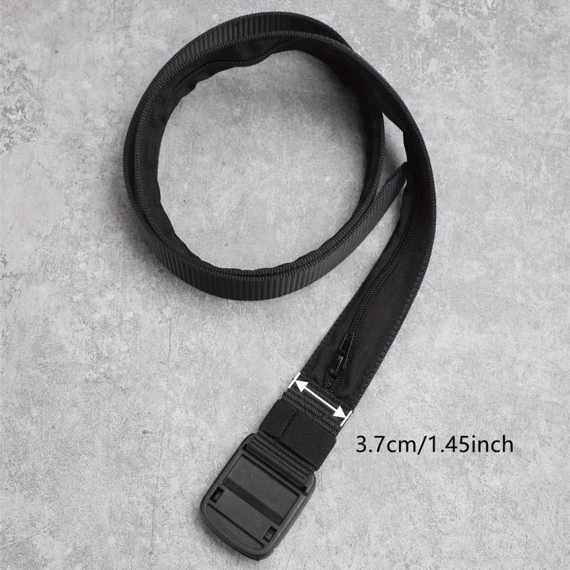 Men's Tactical Leather Belt with Zipper - Outdoor Belt