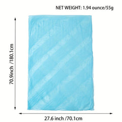 Solid Pleated Scarf Classic Hijab Casual Shawl Silk Bandana Women Neckerchief