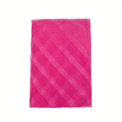 Solid Pleated Scarf Classic Hijab Casual Shawl Silk Bandana Women Neckerchief