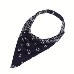 6pcs Paisley Print Series Triangle Scarf Headband Elastic Turban Bandana