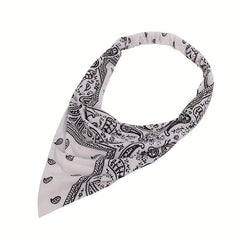 6pcs Paisley Print Series Triangle Scarf Headband Elastic Turban Bandana