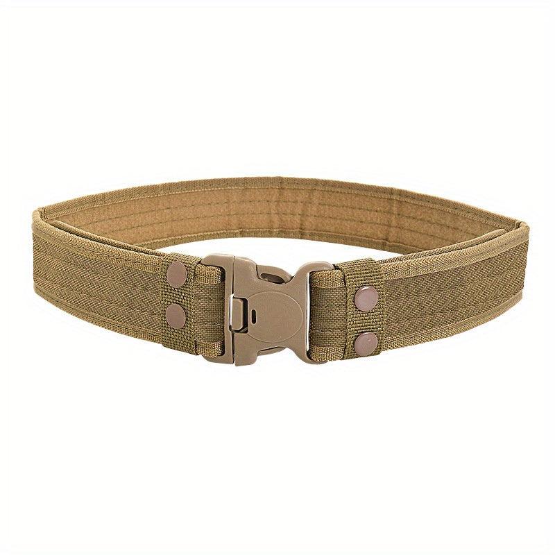 Tactical Belt Outdoor Military Training Belt Plastic Insert Buckle Canvas Belt