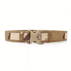 Tactical Belt Outdoor Military Training Belt Plastic Insert Buckle Canvas Belt