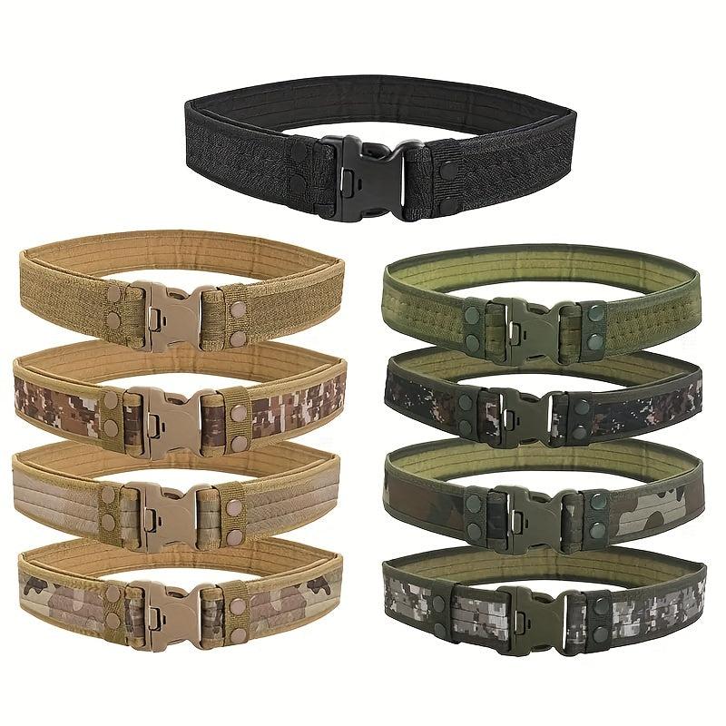 Tactical Belt Outdoor Military Training Belt Plastic Insert Buckle Canvas Belt