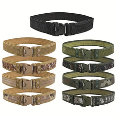 Tactical Belt Outdoor Military Training Belt Plastic Insert Buckle Canvas Belt