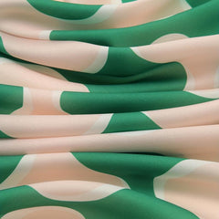 Green Block Bandana Square Scarf Satin Neckerchief Women Head Wrap