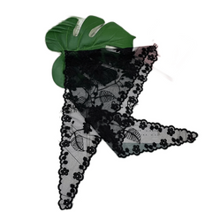 Triangle Mantilla Head Covering Lace Floral Neck Scarf Church Head Veil