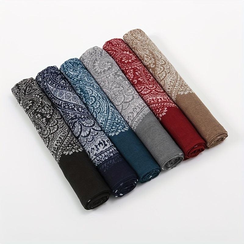 Polka Dot Paisley Print Scarves Casual Windproof Shawl
