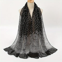 Polka Dot Paisley Print Scarves Casual Windproof Shawl