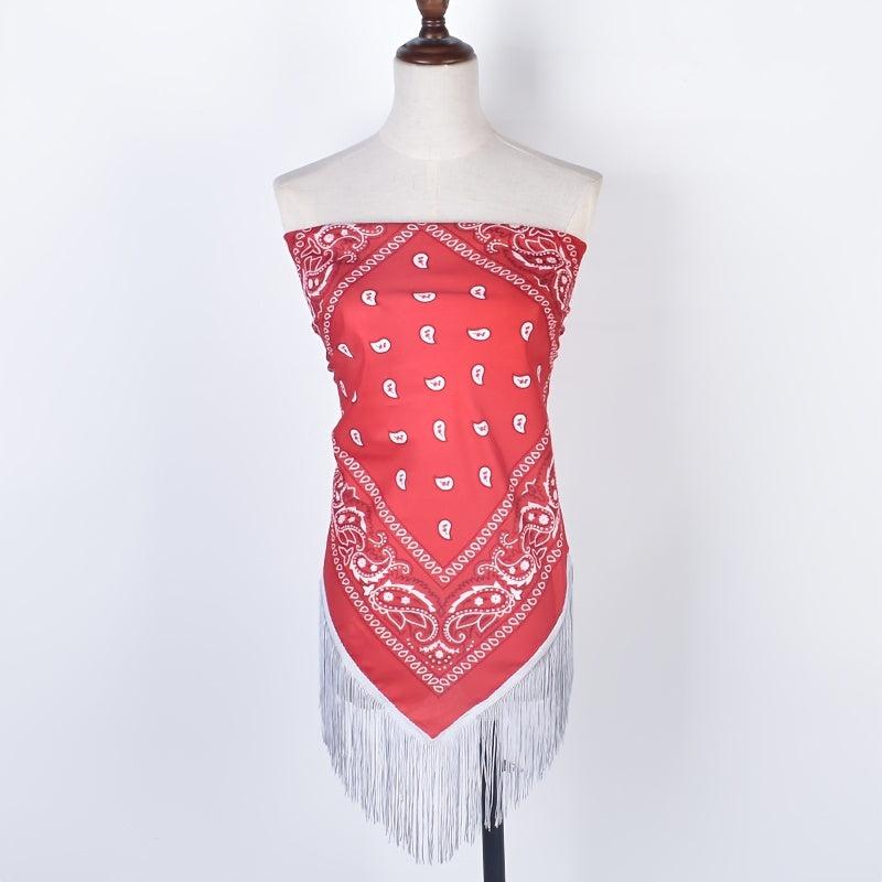 Sequins Tassel Polyester Scarf Party Scarf Women Bandana