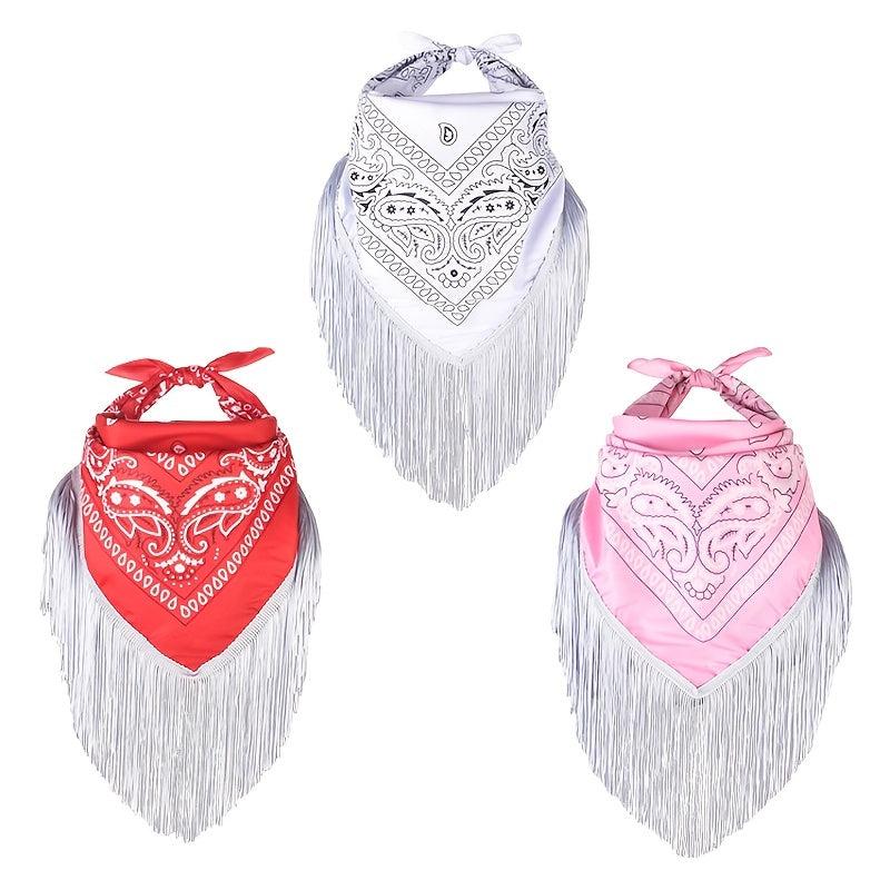 Sequins Tassel Polyester Scarf Party Scarf Women Bandana