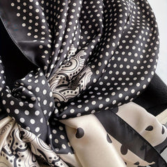 Vintage Silk Long Scarf Windproof Head Wrap