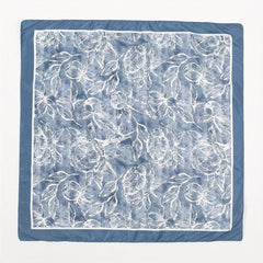 Flower Print Bandana Tie Dye Gradient Square Scarf Women