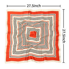 Stripe Print Neckerchief Silk Square Scarf Bandana