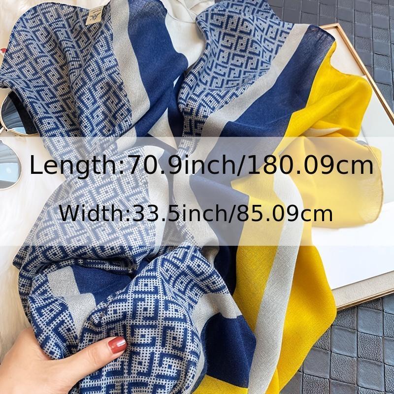 Women's Linen Scarf Lightweight Silk Neck Scarfs Vintage Hair Wrap