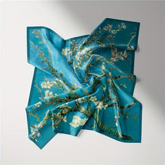 Floral Print Bandana Neckerchief Scarf Head Wrap Holiday Accessory Gift