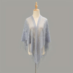 Triangle Lace Tassel Scarf for Women