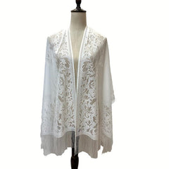 Lace Long Scarf Tassel Shawl Women Dress Wrap Wedding Bridal Party