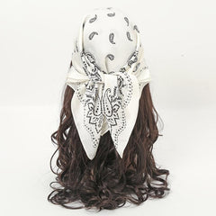 Floral Print Vintage Scarf Small Headband Headscarf Bandana For Her