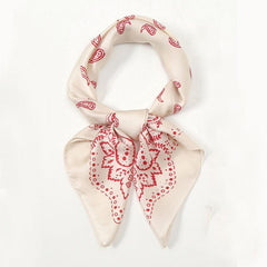 Floral Print Vintage Scarf Small Headband Headscarf Bandana For Her