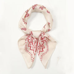 Floral Print Vintage Scarf Small Headband Headscarf Bandana For Her