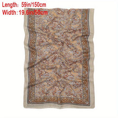 Paisley Chiffon Scarf Thin Shawl Silk Head Wrap Sunscreen Bandana