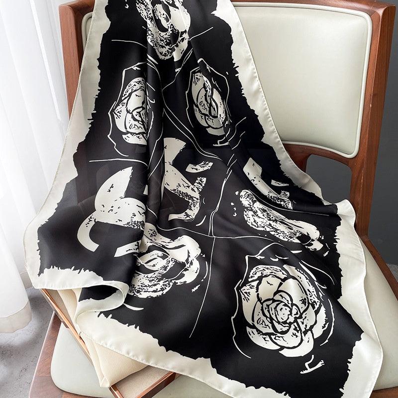 Silk Square Scarf Women Wrap Headkerchief Hijab Beach Stoles Hair Band