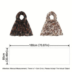 Paisley Print Voile Scarf Vintage Solid Shawl Windproof Head Wrap Women